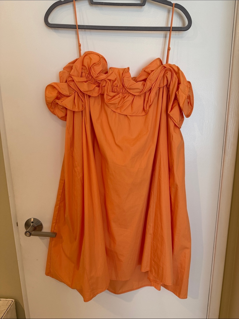 H&M Orange Ruffle-Trim Spaghetti Strap Mini Dress - Picture 5 of 5